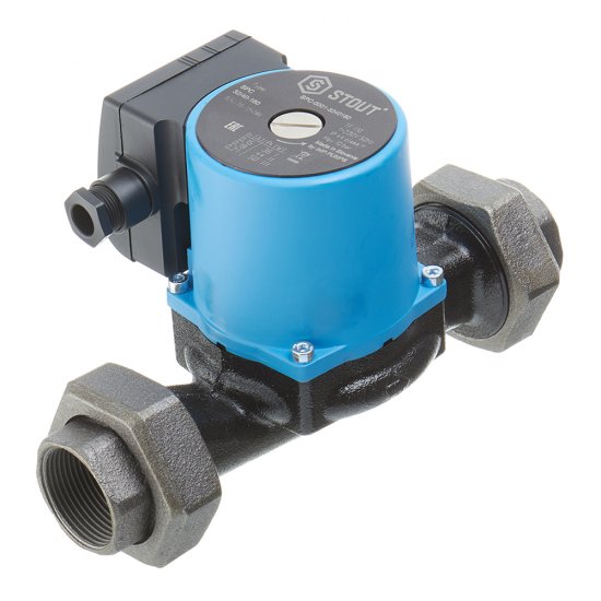 Циркуляционный насос для систем отопления Stout 32/40-180 DN32 подъем 4 м 180 мм с гайками (SPC-0010-3240180)