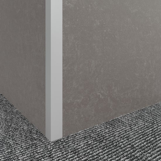 Профиль L-образный алюминий окрашенный 10x10x1x2700 мм белый