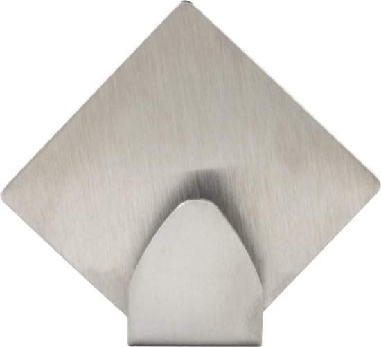 Набор крючков самоклеящиеся Ромб 5x4.5 см, серебристый 2 шт.