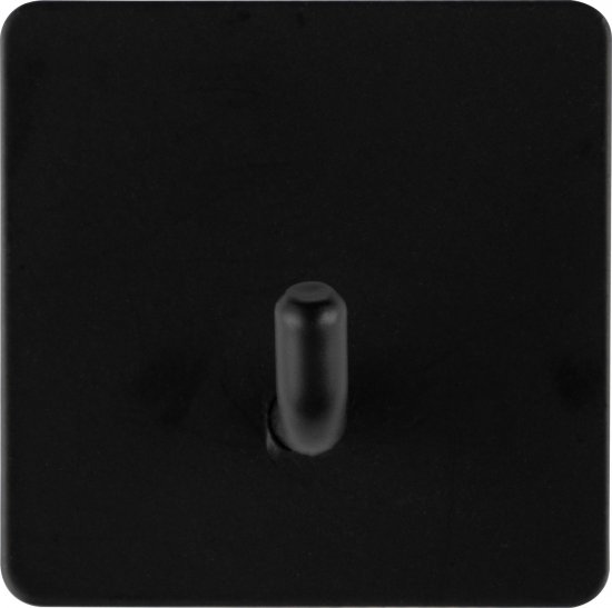 Набор крючков самоклеящиеся Квадрат 4.5x4.5 см, черный 2 шт.