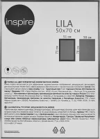 Рамка Inspire Lila 50x70 см пластик цвет серебро