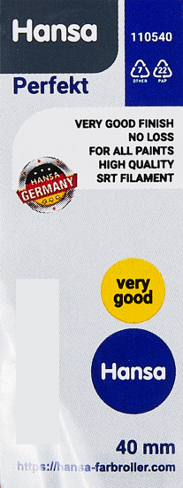 Кисть универсальная плоская Hansa Perfekt синтетическая щетина 40 мм