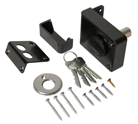 Замок накладной RL 131, цвет черный