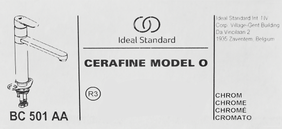 Смеситель кухонный Ideal Standard Cerafine общая высота 28.1 см цвет хром