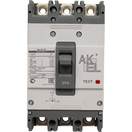Автоматический выключатель AKEL ВА55-37-103ТР20-С