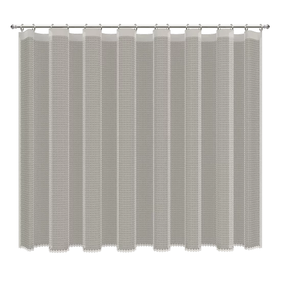 Тюль на ленте для кухни Камелия 250x165 см цвет экрю