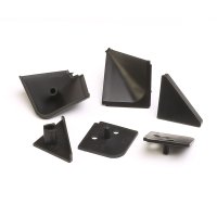 Заглушка для плинтуса 14x8 см ПВХ цвет чёрный 6 шт