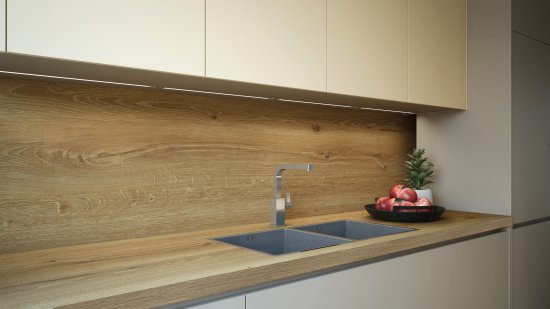 Столешница Дуб горный 240x3.8x60 см ЛДСП цвет коричневый