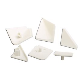 Заглушка для плинтуса 14x8 см ПВХ цвет белый 6 шт