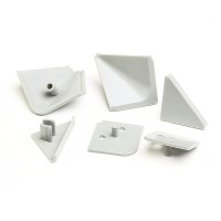 Заглушка для плинтуса 14x8 см ПВХ цвет серый 6 шт