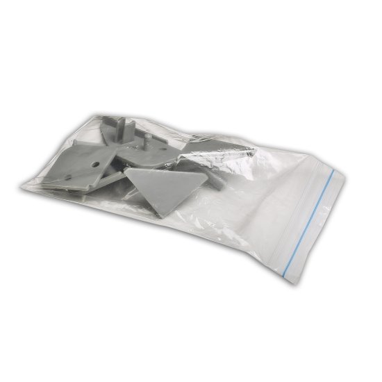 Заглушка для плинтуса 14x8 см ПВХ цвет серый 6 шт