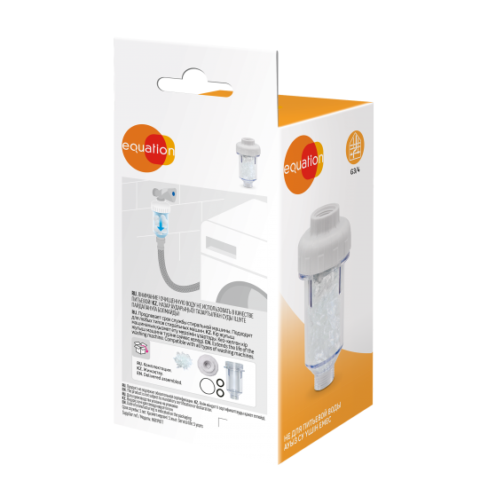 Фильтр полифосфатный Equation засыпного типа для стиральных и посудомоечных машин резьба 3/4”