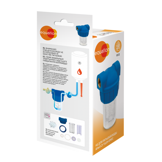 Фильтр полифосфатный Equation засыпного типа для бойлеров, резьба 1/2”