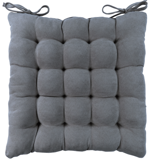 Подушка для стула Linen Way 38x6x38 см замша стальной