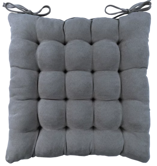 Подушка для стула Linen Way 38x6x38 см замша стальной
