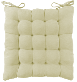 Подушка для стула Linen Way 38x6x38 см замша кремовый