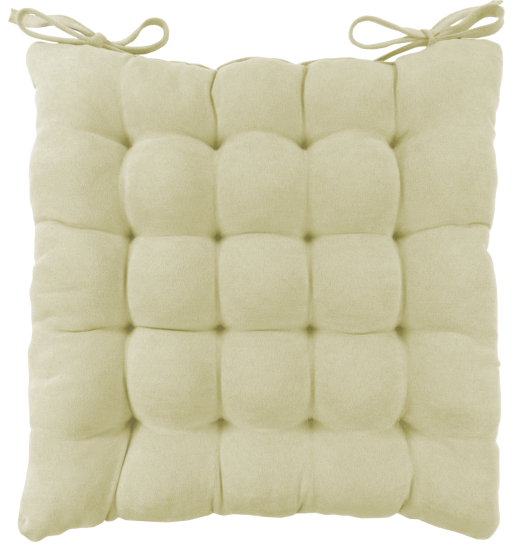 Подушка для стула Linen Way 38x6x38 см замша кремовый