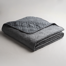 Покрывало 220x240 см замша цвет стальной