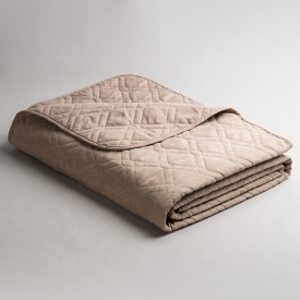 Покрывало 220x240 см замша цвет кофейный