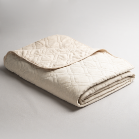 Покрывало 220x240 см замша цвет крем