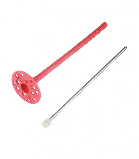 Дюбель для теплоизоляции Tech-Krep 10х220 мм металлический гвоздь с термоголовкой (30 шт.)