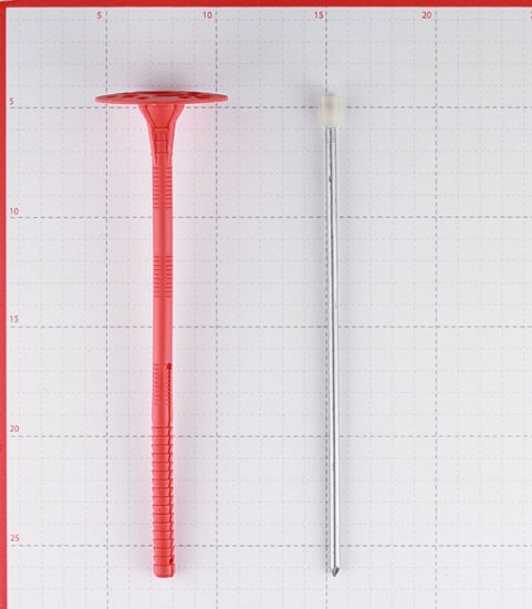 Дюбель для теплоизоляции Tech-Krep 10х220 мм металлический гвоздь с термоголовкой (30 шт.)