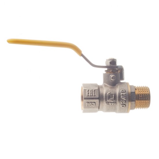 Кран шаровой газовый СТМ 1/2 ВР(г) х 1/2 НР(ш) ручка