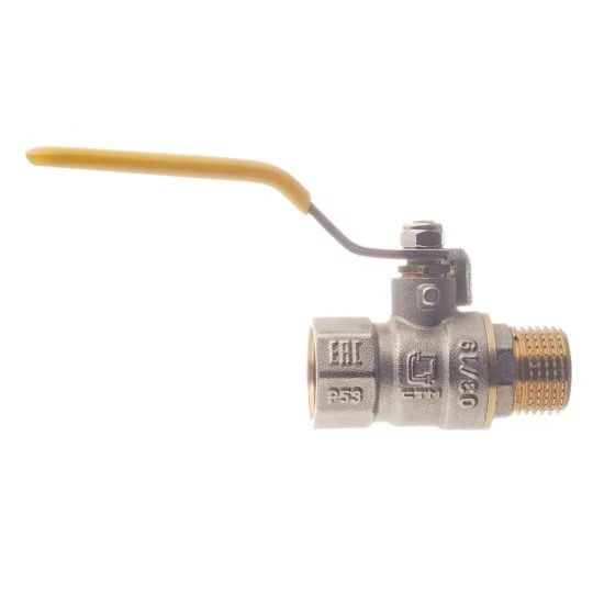 Кран шаровой газовый СТМ 1/2 ВР(г) х 1/2 НР(ш) ручка