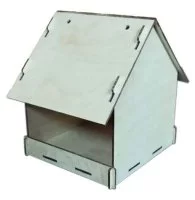Кормушка для птиц Дом 145x180x145 мм дерево