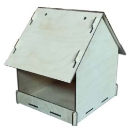 Кормушка для птиц Дом 145x180x145 мм дерево