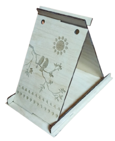 Кормушка-шалаш для птиц Раскраска 135x170x215 мм дерево