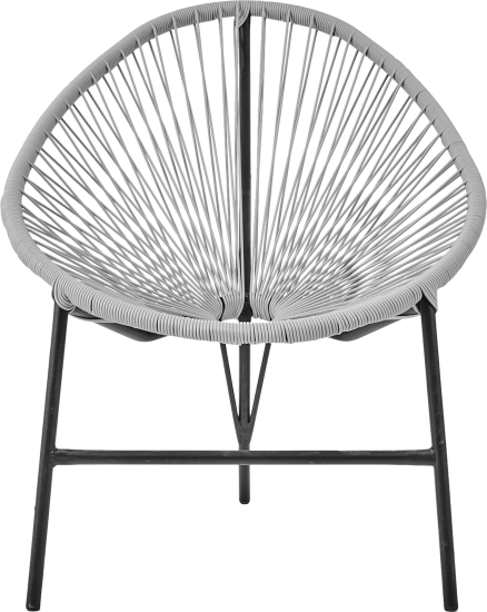 Садовый стул без подушки Acapulco 73x88x83 см сталь/искусственный ротанг светло-серый