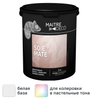 Краска декоративная Maitre Deco Soie Mate 2 кг цвет жемчужно-белый
