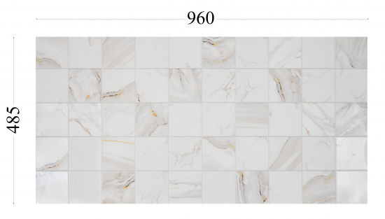 Листовая панель ПВХ Тиберио 960x485x3 мм 0.47 м²