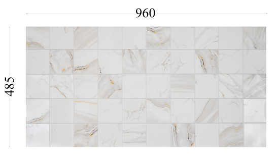Листовая панель ПВХ Тиберио 960x485x3 мм 0.47 м²