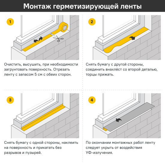 Лента наружная герметизирующая на мембране 100 мм х 3 м