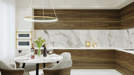 Стеновая панель Calacatta Snow 300x0.4x60 см АКП цвет белый