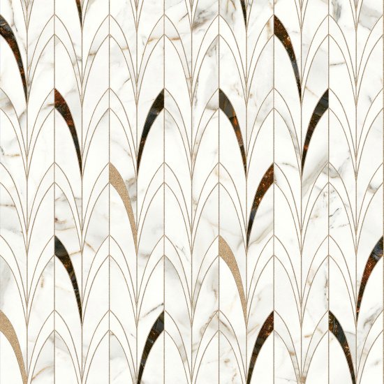Стеновая панель Delicate Amber 240x0.4x60 см алюминий цвет белый