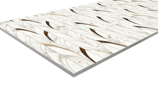 Стеновая панель Delicate Amber 240x0.4x60 см алюминий цвет белый