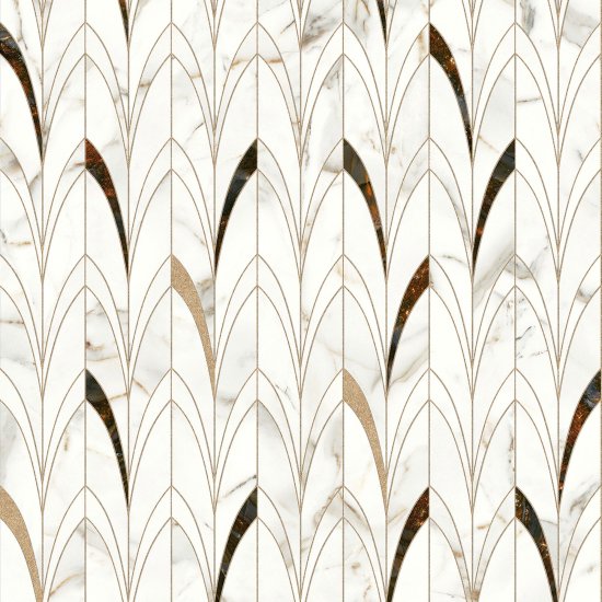 Стеновая панель Delicate Amber 240x0.4x60 см алюминий цвет белый