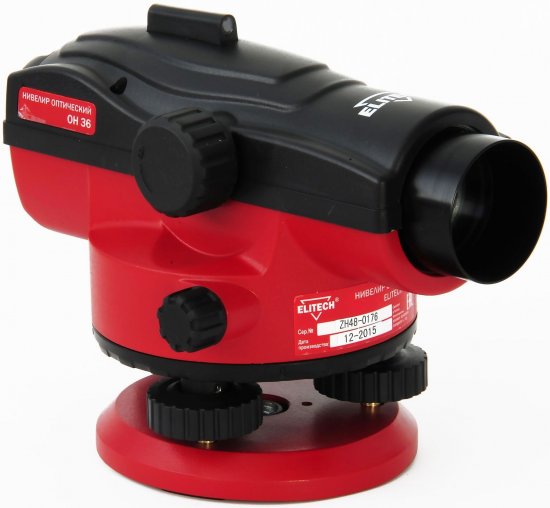 Нивелир оптический магнитный Elitech ОН 36 кратность увеличения X36