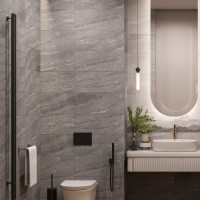 Плитка настенная Gracia Ceramica Фог 25x60 см 1.2 м² матовая с sugar эффектом цвет темно-серый
