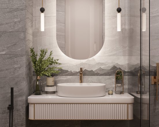 Плитка настенная Gracia Ceramica Фог 25x60 см 1.2 м² матовая с sugar эффектом цвет темно-серый