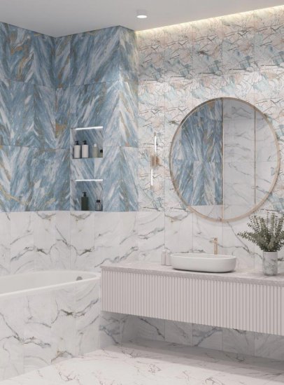 Плитка настенная Axima Байкал 30x60 см 1.62 м² матовая цвет светлый мрамор