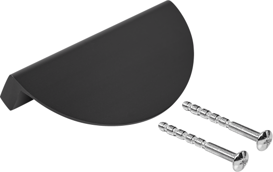 Мебельная ручка-профиль матовый черный 95 мм