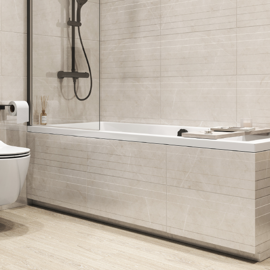 Плитка настенная Cersanit Milana 29.8x59.8 см 1.247 м² глянцевая цвет бежевый полосы