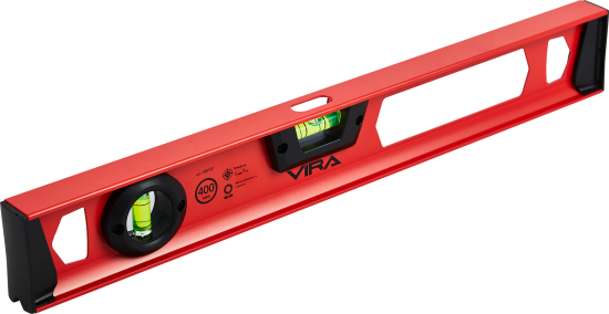 Уровень пузырьковый строительный двутавровый Vira 100161 2 глазка 400 мм