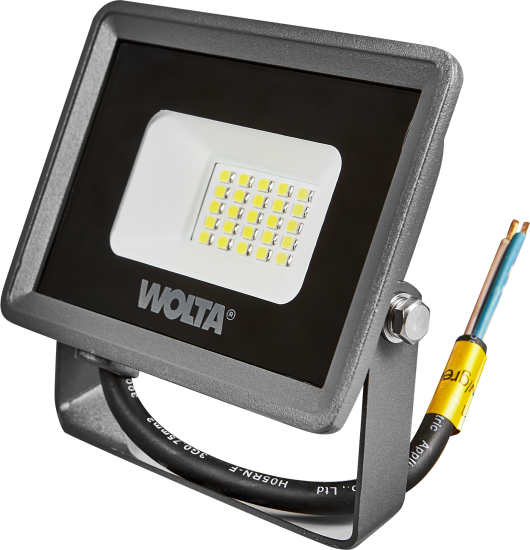 Прожектор светодиодный уличный Wolta WFL-20W/08 20 Вт 5700К IP65 нейтральный белый свет