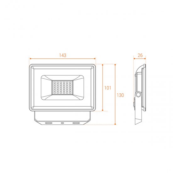 Прожектор светодиодный уличный Wolta WFL-30W/08 30 Вт 5700К IP65 нейтральный белый свет