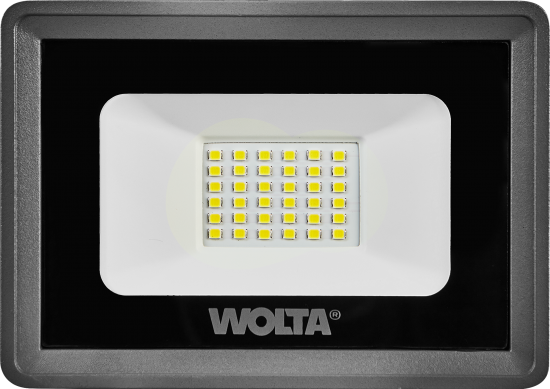 Прожектор светодиодный уличный Wolta WFL-30W/08 30 Вт 5700К IP65 нейтральный белый свет